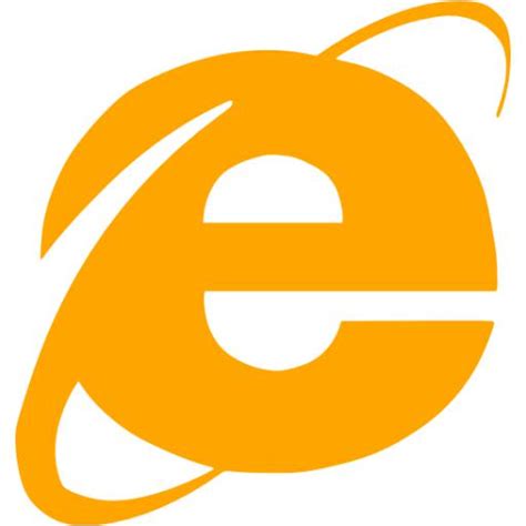 Orange Internet Explorer Icon Free Orange Browser Icons