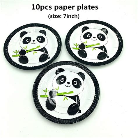 Panda Party Panda Gifts Party Plates Cute Panda Plate Sets Baby