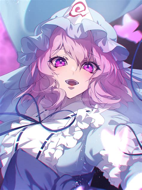 Saigyouji Yuyuko Yuyuko Saigyōji Touhou Mobile Wallpaper by