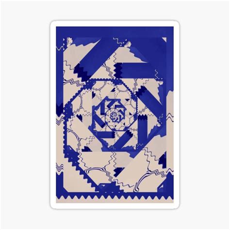 Geometric Blue Swirling Sticker For Sale By Keventees Redbubble