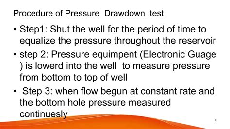 Pressure Draw Down Test PPT