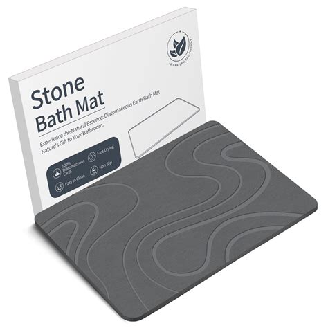 Veeloim Stone Bath Mat Diatomaceous Earth Bath Mat Super Absorbent