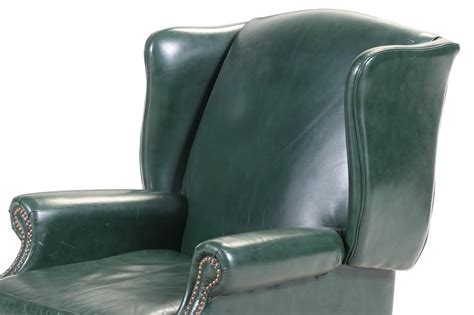 La Z Boy Chippendale Style Leather Touch Wingback Recliner Late 20th Century Everything But