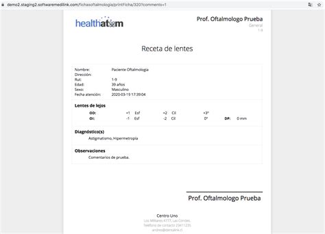 Conoce cómo funciona la Ficha de Oftalmología en Medilink