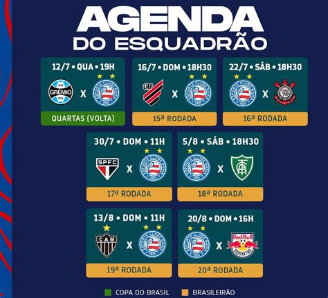 Cbf Define A Tabela Dos Próximos Seis Jogos Do Bahia Na Série A