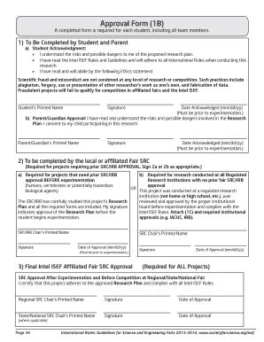 Fillable Online Approval Form B A Completed Form Is Required For