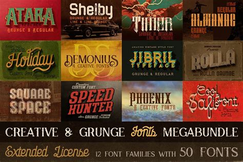 Sale Fonts And Graphics Megabundle Stunning Display Fonts Creative Market