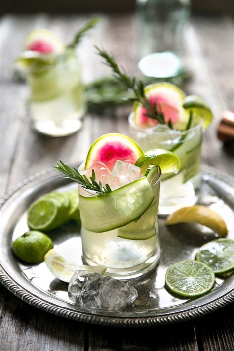 Cucumber Rosemary Gin and Tonic - The Forked Spoon