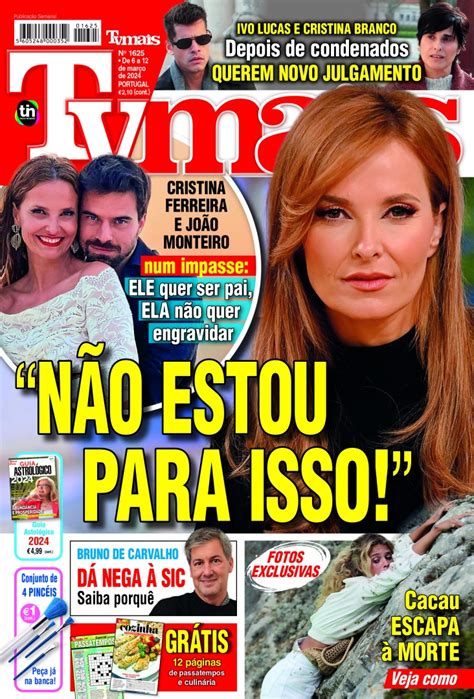 Na revista TvMais desta semana Cristina Ferreira e João Monteiro num