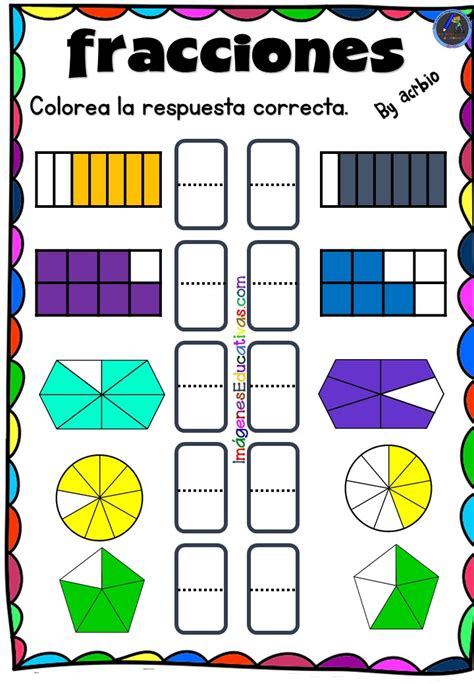 Actividades Para Trabajar Las Fracciones 3 Imagenes Educativas