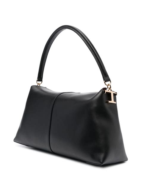 Tod's Black Leather Shoulder Bag | Black | FARFETCH