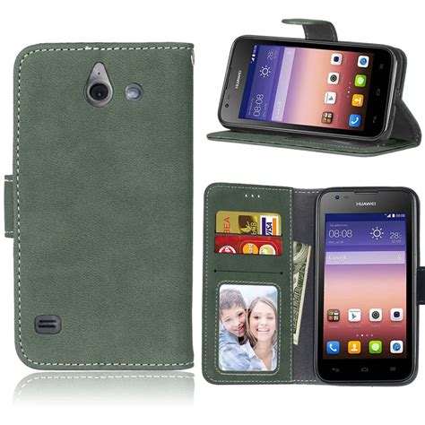 Matte Leather Case For Huawei Ascend Y Retro Phone Case Flip Capa