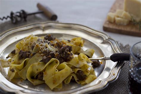 Pappardelle Al Rag Di Cinghiale Ribbon Pasta With Wild Boar Sauce