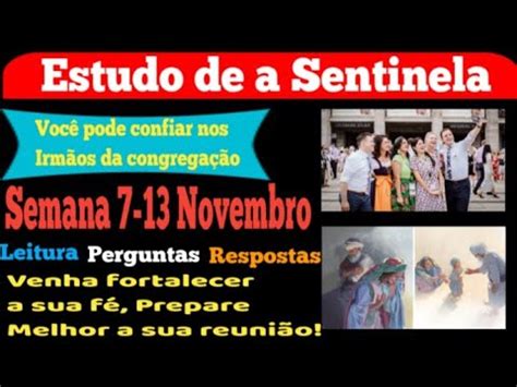 Estudo De A Sentinela Semana Novembro Jw Brasil Youtube