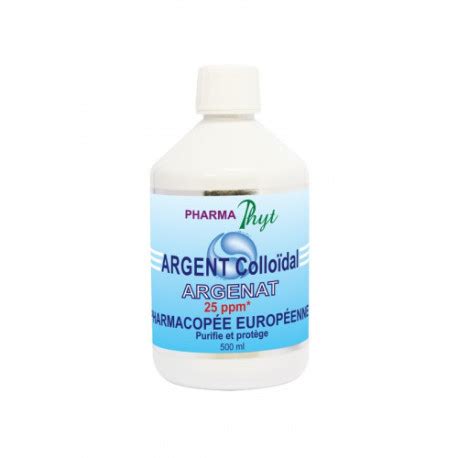 Argent colloïdal 25ppm Argenat 500 ml Pharmacie Agnes Praden