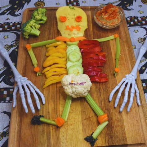 1 Halloween Skeleton Veggie Tray The Dead Easy Party Hit