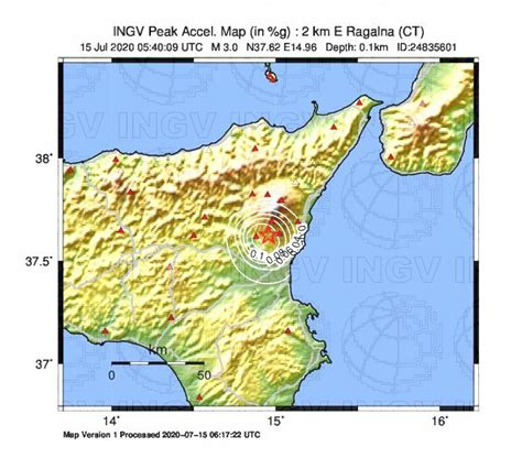 Terremoto In Sicilia Scossa Ai Piedi Delletna Epicentro A Ragalna