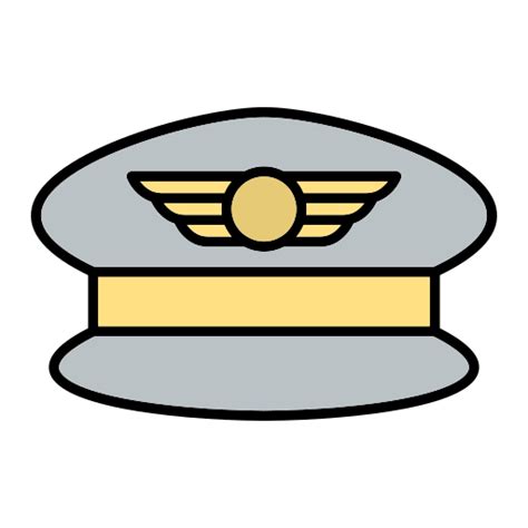 Pilot hat Generic Outline Color icon