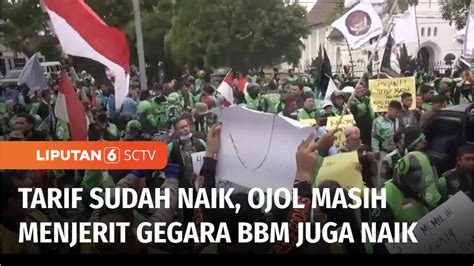 Ojol Demo Tolak Kenaikan BBM Tarif Perjalanan Naik Tapi Tak Sebanding