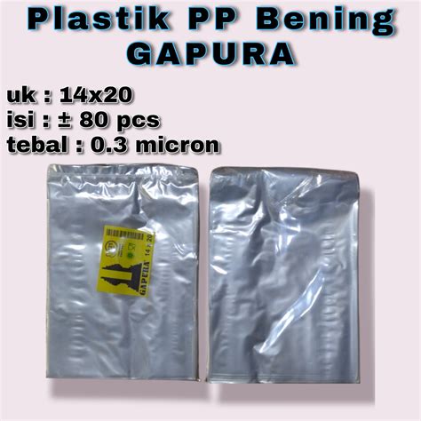 Kantong Plastik Bening Ukuran 14x20 Cm 0 30 Micron Cap GAPURA Plastik