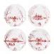 Juliska Country Estate Winter Frolic Ruby Party Plate Assorted Set Of