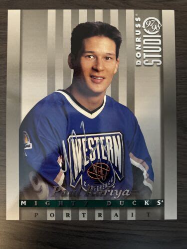 Paul Kariya Signed 1997 98 Donruss Studio 8x10 Hockey Photo Anaheim