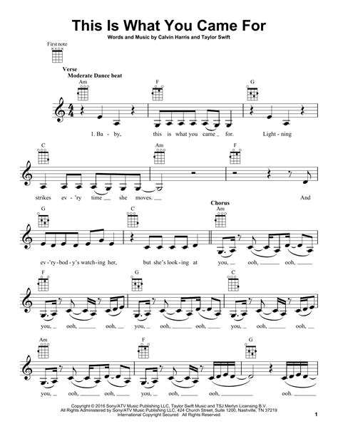 This Is What You Came For Sheet Music Direct