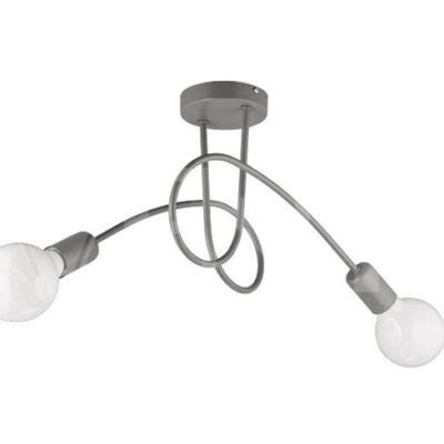 Lampa Przysufitowa Modelowana Szara Punktowa W Loop