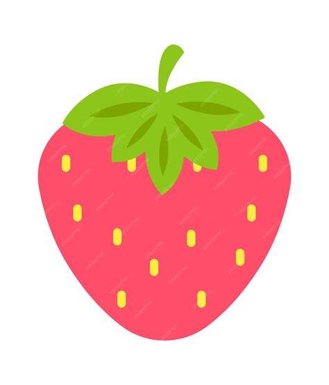 Premium Vector Strawberry Fruit Icon Vector Illustration