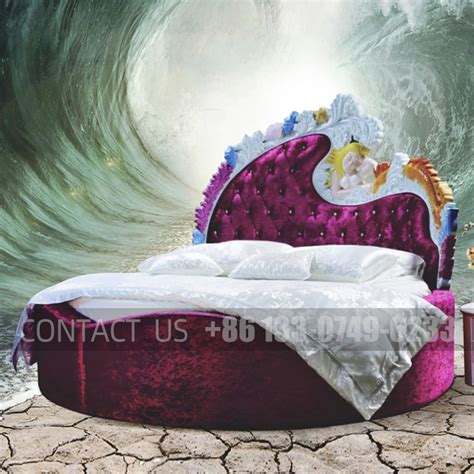 Direct Deal Luxury European King Size Roound Sex Bed Sex Chair China Round Bed And Bed