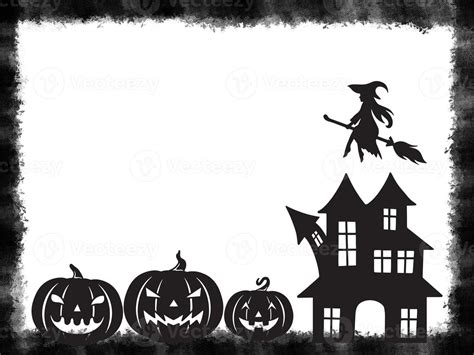 Halloween Silhouette black and white image illustration 10193070 Stock ...