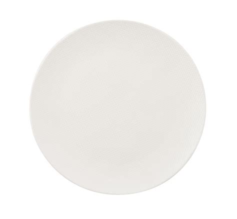 Assiette coupe plate rond blanc grès Ø 28 cm Linen Vaisselle Pro mundi