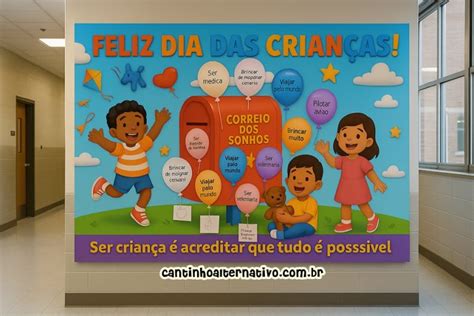 Criativo Mural Dia Das Crianças - Kit Especial Dia das Crianças – Mural Interativo Colorido + Preto e ...
