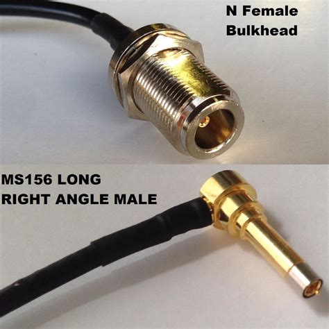 Rg316 6 N Female Bulkhead To Ms156 Male Right Angle Long Coaxial Rf Cable Usa Ebay