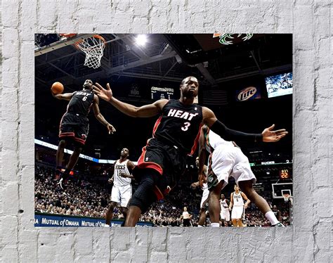 Lebron James Dwyane Wade Nba Poster Standard Size Inches By