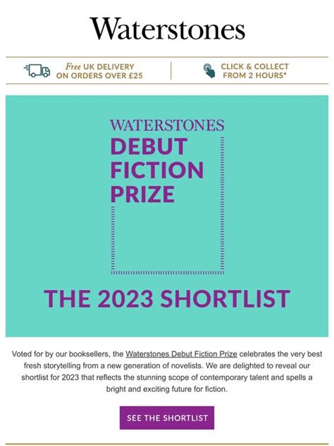 Waterstones Announcing The Waterstones Debut Fiction Prize Shortlist