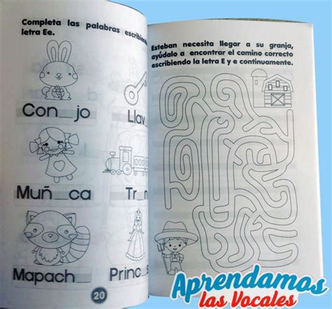 Cartilla Libro Leito Aprendamos Las Vocales Para Niños Cuotas sin interés