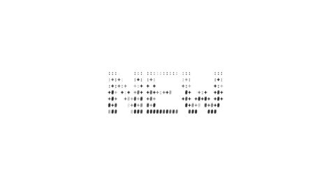 New Ascii Animation Loop On White Background Ascii Code Art Symbols Typewriter In And Out