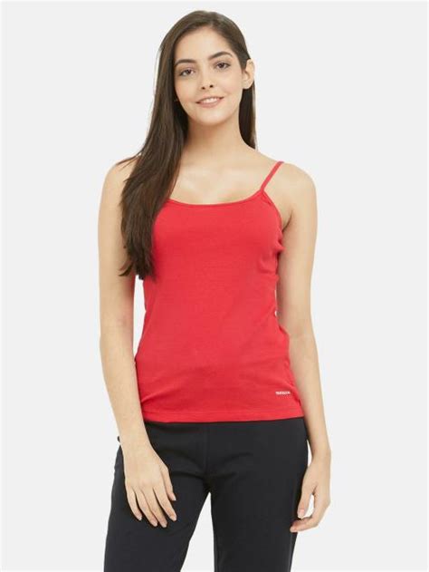 Buy Fruit Of The Loom Womens Red Solid Cotton Pack Of 1 Camisole