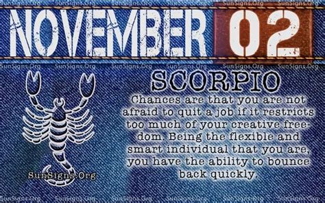 November 2 Birthday Horoscope Personality Sun Signs