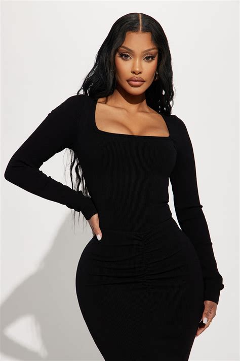 Arianna Snatched Bodysuit Black Fashion Nova Bodysuits Fashion Nova