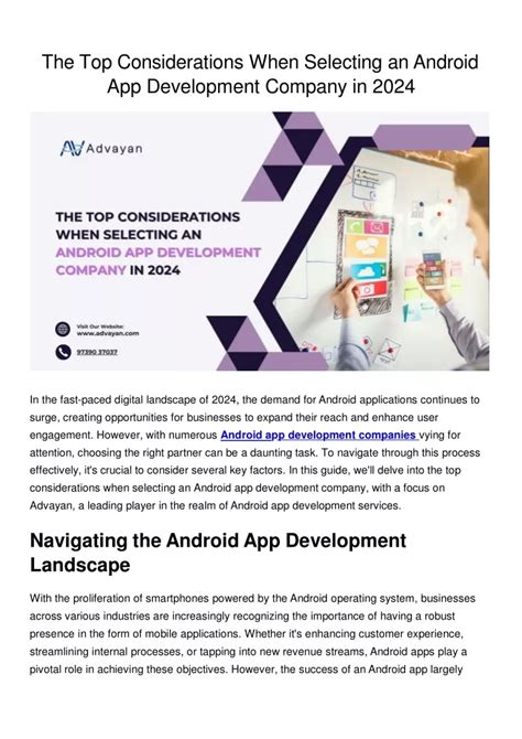 PPT The Top Considerations When Selecting An Android App Development