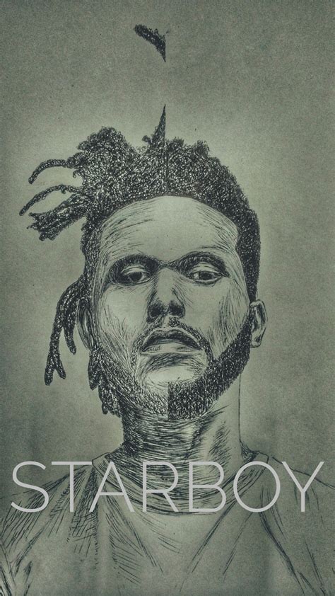 Weeknd Starboy Art Sketch Art Male Sketch My Works