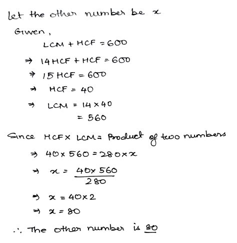 The Lcm Of Two Numbers Is Times Their Hcf The Sum Of Lcm And Hcf Is