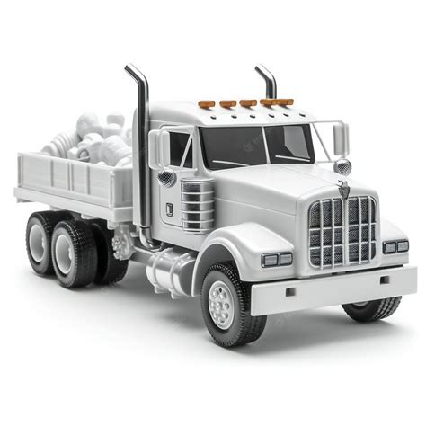 Premium Ai Image Dump Truck Isolated On A White Background