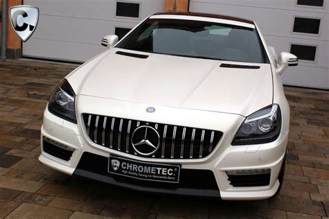 Mercedes Slk Tuning With A Panamericana Style Grille From Chrometec