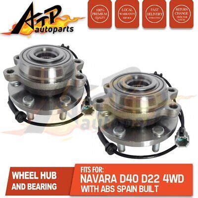 2x Front Wheel Bearing Hub For Nissan Navara D40 Spain AWD ABS