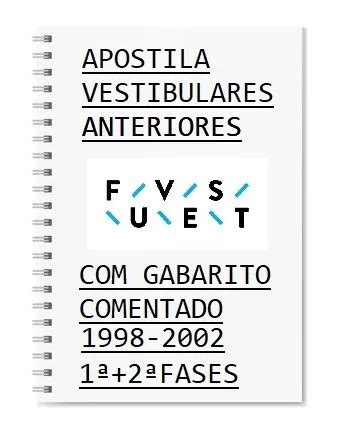 Fuvest 1ª E 2ª Fase Provas Anteriores 1998 A 2002 Gabarito