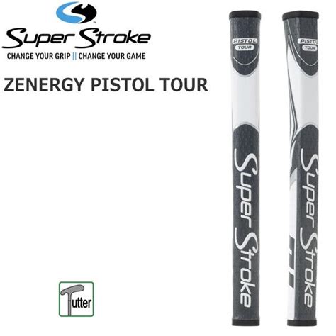 Super Stroke スーパーストローク Zenergy Pistol Tour Bk Wh ゴルフグリップ Gr 255 Bk Wh