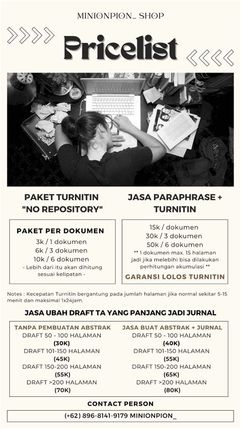 Jasa Turnitin Parafrase Joki Seputar Kuliah On Twitter Info Jasa